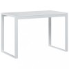 Birou de computer, alb, 110x60x73 cm, lemn prelucrat