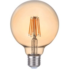 Bec LED EVO17 Filament G95 6W E27 2200K Auriu