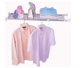 Raft telescopic pentru depozitare Hershii, 5 bare, organizator pentru haine si pantofi, ajustabil