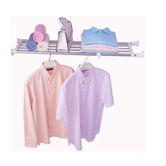 Raft telescopic pentru depozitare Hershii, 5 bare, organizator pentru haine si pantofi, ajustabil