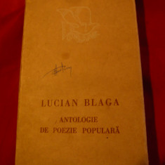 Lucian Blaga - Antologie de poezie populara 1966 ,ilustratii Mihu Vulcanescu