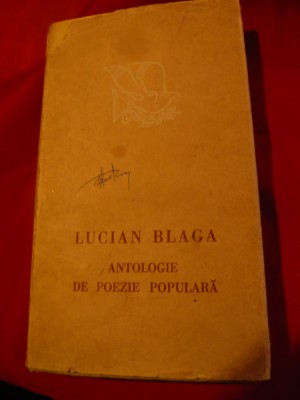 Lucian Blaga - Antologie de poezie populara 1966 ,ilustratii Mihu Vulcanescu foto