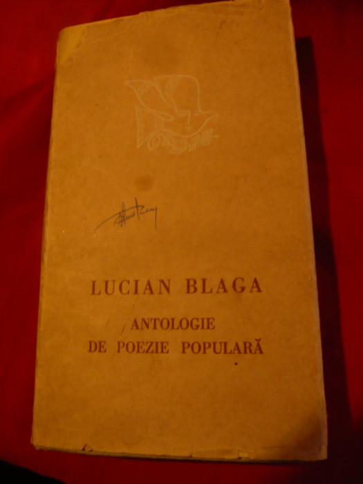 Lucian Blaga - Antologie de poezie populara 1966 ,ilustratii Mihu Vulcanescu