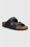 Birkenstock slapi de piele Arizona femei, culoarea albastru marin, 1027072