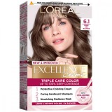 Vopsea de par permanenta Excellence Creme 6.1 Blond Inchis Cenusiu, 192ml, L&#039;Oreal Paris