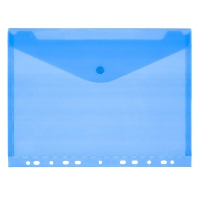 Mapă Organizare A4, Plastic, Capsă, Găuri Biblioraft, Bleu foto