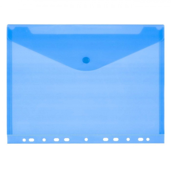 Mapă Organizare A4, Plastic, Capsă, Găuri Biblioraft, Bleu
