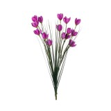 Creanga decorativa artificiala, cu flori, 42 cm, mov, ATU-080287, Oem