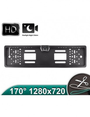 Camera auto marsarier HD unghi 170 grade cu StarLight Night Vision pe suport de numar foto