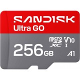 Card Memorie microSDXC SanDisk Ultra GO Android A1, 256Gb, Clasa 10 / UHS-1 U1 SDSQUGN-256G-GN6MN