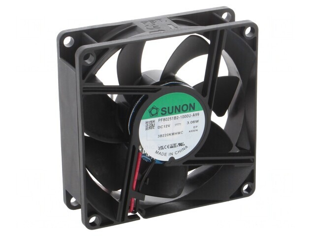 Ventilator axial 12V DC 80x80x25mm 97m3/h 44dBA cu bilă