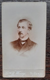 FOTOGRAFIE CDV - PORTRET BARBAT - ATELIER BERNHARDT-MOORYS R-SARAT, Romania pana la 1900, Portrete