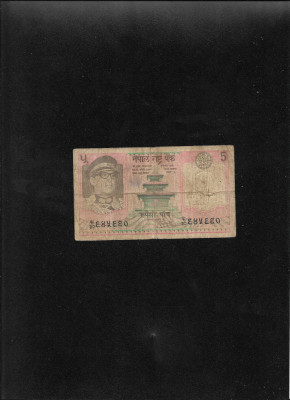 Nepal 5 rupii rupees 1974 foto