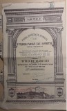Cumpara ieftin 1946, Actiune Fabrica hartie LETEA, industrie romaneasca, cu cupoane, Bacau D1