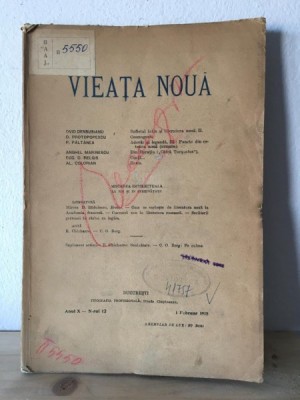 Vieata Noua Anul X, Nr. 12, 1 Februar 1915 foto