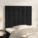 Cumpara ieftin Tăblii de pat, 2 buc, negru, 100x5x78/88 cm, catifea