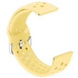 Curea silicon, compatibila Samsung Galaxy Watch3 40mm, Telescoape QR, Galben