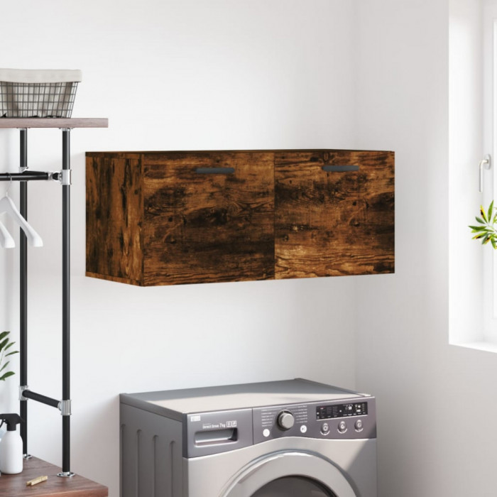 Dulap de perete, stejar fumuriu, 80x36,5x35 cm, lemn compozit GartenMobel Dekor