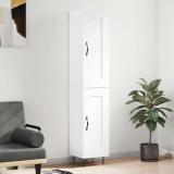 Cumpara ieftin Dulap &icirc;nalt, alb extralucios, 34,5x34x180 cm, lemn prelucrat