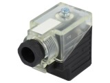 Conector cu Valvă Mufă 18mm Mamă 3 PIN 90&deg;
