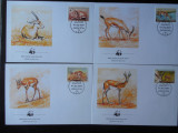 Libia-WWF,FDC fauna-set complet