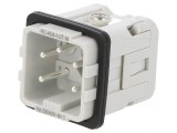 Conector HDC Tată 500V 10A 5PIN 4PE 0,5-2,5mm&sup2;