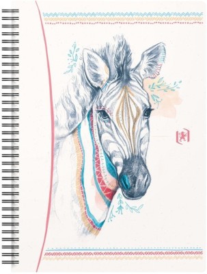 Caiet cu spirala A5, OXFORD Boho Spirit, 60 file-90g/mp, Scribzee, coperta foto