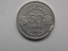 50 CENTIMES 1945 C FRANTA foto