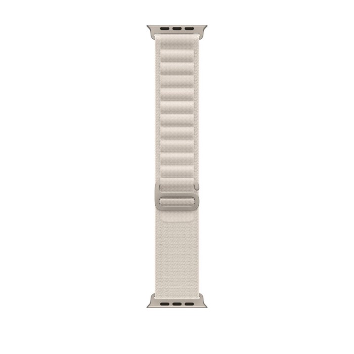 Curea THD Alpine Loop, compatibila Apple Watch Ultra2 49 mm, Apple Watch 45 mm seria 9, Apple Watch SE 44 mm, marime universala, culoarea alba