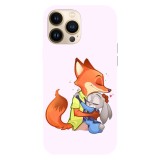 Husa compatibila cu Apple iPhone 15 Pro Max, Viceversa, model Couple from Zootopia , Silicon, TPU, Transparent, Carcasa