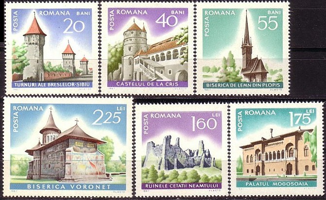 1967 - Monumente istorice, serie neuzata