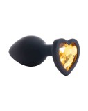Dildo anal L Gold Heart Diamond