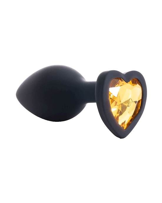 Dildo anal M Gold Heart Diamond