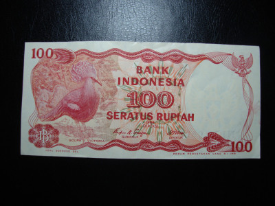 INDONEZIA 100 RUPII 1984 EXCELENTA foto