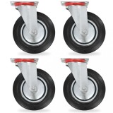 Gossi roti pivotante, 4 buc., 200 mm