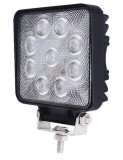 Proiector LED Auto Offroad 27W/12V-24V, Patrat, Flood Beam 60 Grade, Slim