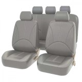 Set 11 huse scaun auto UNIVERSALE din piele ecologica GRI