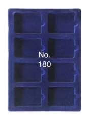 SAFE 180 Tava mare albastra pentru 8 monede in capsules slabs NCG PCGS