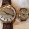 TIMEX ANGLIA lot 2 Ceasuri MECANICE de mana BARBATESC cu CUREA si de DAMA vechi