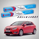 Cumpara ieftin Ștergătoare Seat Ibiza 6J5 09.2011-2017 | Set Față Flat &ndash; TeamCar&reg;