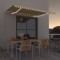 vidaXL Copertină retractabilă manual cu LED, galben și alb, 400x350 cm 3068983