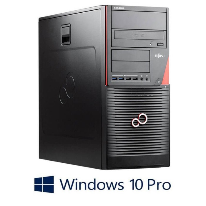 Workstation Fujitsu CELSIUS W550, Xeon E3-1225 v5, 32GB DDR4, Win 10 Pro