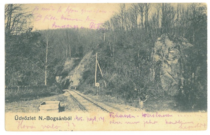 3507 - BOCSA MONTANA, Caras-Severin, Railway, Romania - old postcard - used - 1905