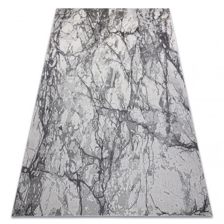 Covor NOBLE modern 9962 65 Marmură, piatră - structural două niveluri cremă / gri, 80x150 cm