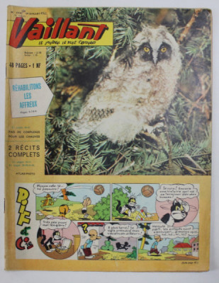 VAILLANT , LE JOURNAL LE PLUS CAPTIVANT , REVISTA CU BENZI DESENATE PENTRU COPII , TEXT IN LIMBA FRANCEZA , No. 898 / 1962 foto