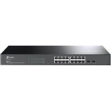 Switch L2+ cu management 16 porturi Gigabit + 2 sloturi SFP, carcasa metalica, rackabil, TP-Link
