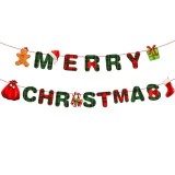 Decoratiune de craciun, flippy, tip banner, pentru usa sau perete, litere 12 x 13 cm, multicolor, 18 piese, sfoara inclusa, merry christmas
