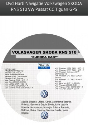 Dvd Harti Navigatie Volkswagen SKODA RNS 510 VW Passat Tiguan Golf GPS foto