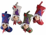 Set 4 ciorapi Halloween textil multicolor cm 16 x 23,5 H