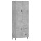 Dulap inalt, gri beton, 69,5x34x180, lemn compozit